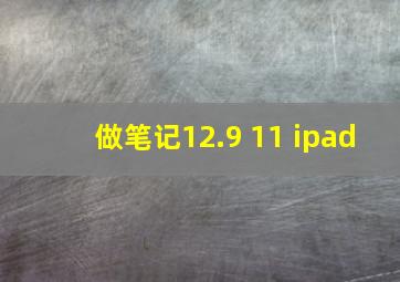 做笔记12.9 11 ipad